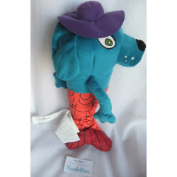 Ikea - Plüschtier - Sagoskatt 2021 - Meerjungfrau-Hund - blau, orange-rostbraun - ca. 35 cm groß