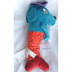 Ikea - Plüschtier - Sagoskatt 2021 - Meerjungfrau-Hund - blau, orange-rostbraun - ca. 35 cm groß