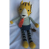 Depot - Plüschtier - For Little Only - Strick - Tiger mit Schlips - gelb, beige, blau, grau - ca. 56 cm groß - Schlenker
