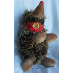 Sigikid - Plüschtier - Igel Ingo Isewitz braun, rot mit rotem Halstuch - ca. 43 cm groß - liegend