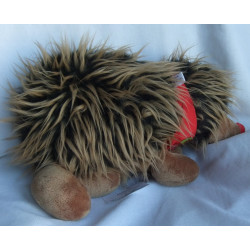 Sigikid - Plüschtier - Igel Ingo Isewitz braun, rot mit rotem Halstuch - ca. 43 cm groß - liegend