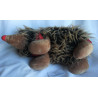 Sigikid - Plüschtier - Igel Ingo Isewitz braun, rot mit rotem Halstuch - ca. 43 cm groß - liegend