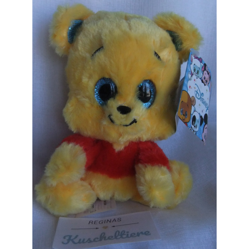 Nicotoy - Disney - Plüschtier - Winnie Pooh mit Glitzeraugen - ca. 15 cm groß - sitzend