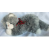 TCM - Tchibo - Plüschtier - Kindergarten der Tiere - Katze Mia von der Mäuseburg - ca. 20 cm hoch und ca. 30 cm lang - liegend