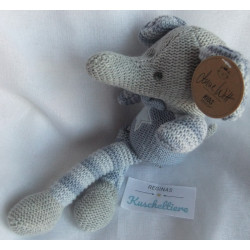 Nanu Nana - Anne Witt - Spieltier - Strick - Elefant - grau, blau - ca. 27 cm groß - Schlenker