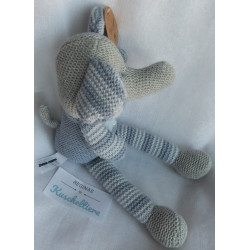Nanu Nana - Anne Witt - Spieltier - Strick - Elefant - grau, blau - ca. 27 cm groß - Schlenker