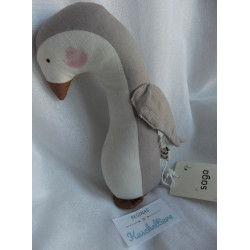 Saga - Coppenhagen - Spieltier Greifling - Pinguin Kejser mit Knistergeräusch Flügel - grau, weiß - ca. 21 cm groß