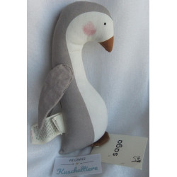 Saga - Coppenhagen - Spieltier Greifling - Pinguin Kejser mit Knistergeräusch Flügel - grau, weiß - ca. 21 cm groß