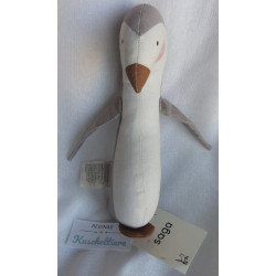 Saga - Coppenhagen - Spieltier Greifling - Pinguin Kejser mit Knistergeräusch Flügel - grau, weiß - ca. 21 cm groß