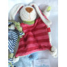 Sigikid - drei Schmusetücher - Schaf BluBluBlu - Frosch blau-weiß gestreift - Hase Frottee rot gestreift