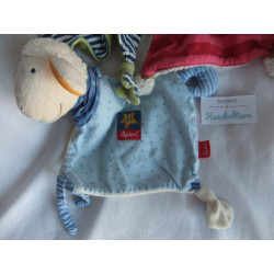 Sigikid - drei Schmusetücher - Schaf BluBluBlu - Frosch blau-weiß gestreift - Hase Frottee rot gestreift