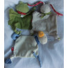 Sigikid - drei Schmusetücher - Schaf BluBluBlu - Frosch blau-weiß gestreift - Hase Frottee rot gestreift