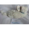 Ty - Plüschtier - Vintage - Katze Starlett weiß mit karierter Schleife - ca. 19 cm groß - liegend