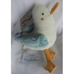 Fehn - Boutique Collection - DM - Spieltier - Möwe - beige, hellblau, gelb - ca. 24 cm hoch und ca. 16 cm lang