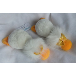 Nici - Plüschtiere - zwei knuffige Enten Paula mit Schleife auf dem Köpfchen - ca. 12 cm groß - sitzend