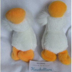 Nici - Plüschtiere - zwei knuffige Enten Paula mit Schleife auf dem Köpfchen - ca. 12 cm groß - sitzend