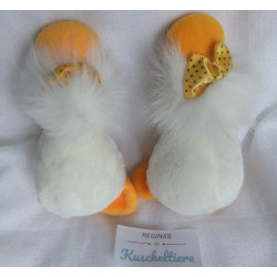 Nici - Plüschtiere - zwei knuffige Enten Paula mit Schleife auf dem Köpfchen - ca. 12 cm groß - sitzend