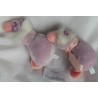 Nici - Plüschtiere - zwei knuffige Enten Gina lila mit Schleife auf dem Köpfchen - ca. 12 cm groß - sitzend
