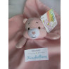 Kik - Care Bears  - Schmusetuch - Glücksbärchies mit Rasselgeräusch - rosa, rosa gestreift - ca. 28 cm x 28 cm groß