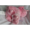 Rossmann - Plüschtier - Einhorn - rosa-weiß meliert, Regenbogenfarben - ca. 21 cm hoch und ca. 21 cm lang