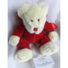 Russ Berrie - Plüschtier - Bär Eisbär Blaze im Teufelskostüm - weiß, rot - ca. 24 cm groß - Schlenker