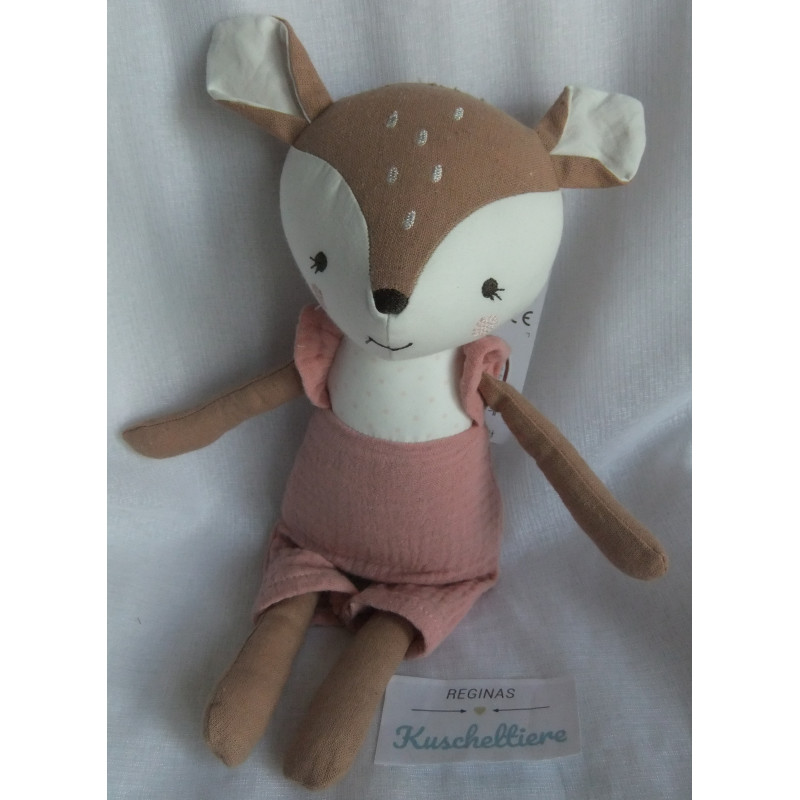 Fehn - Boutique Collection - DM - Spieltier - Reh - rosa, braun- - ca. 30 cm groß - Schlenker