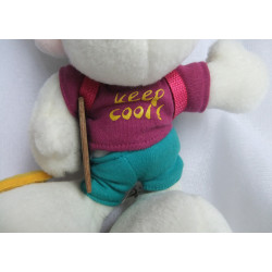Depesche - zwei Plüschtiere - Diddl - Schüler mit Schulranzen - ca. 25 cm groß - Schlenker