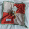 Bukowski - Schmusetuch - Bär Happy Meli - orange, braun, creme mit Punkten - ca. 36 cm x 33 cm groß