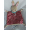 Spiegelburg - BabyGlück - Schmusetuch Hase kariert mit Halstuch hellblau mit Blumenmotive - ca. 23 cm lang