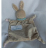 Spiegelburg - BabyGlück - Schmusetuch Hase kariert mit Halstuch hellblau mit Blumenmotive - ca. 23 cm lang