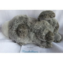 Nature Planet - Plüschtier - Hase - grau-weiß meliert - ca. 20 cm lang und ca. 13 cm hoch