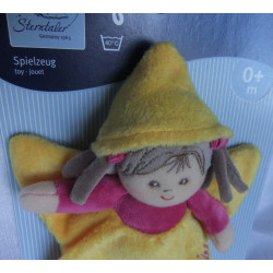 Sterntaler - Schmusetuch Spielpuppe - Mädchen Stern - Gelb, pink - ca. 19 cm lang