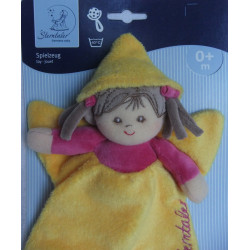 Sterntaler - Schmusetuch Spielpuppe - Mädchen Stern - Gelb, pink - ca. 19 cm lang