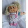 Hasbro - Cabbage Patch First Edition - Puppe mit hellen Haaren, Einteiler, Schuhe - Vintage