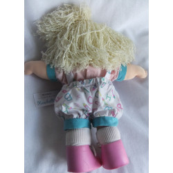 Hasbro - Cabbage Patch First Edition - Puppe mit hellen Haaren, Einteiler, Schuhe - Vintage