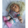 Hasbro - Cabbage Patch First Edition - Puppe mit hellen Haaren, Einteiler, Schuhe - Vintage