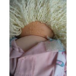 Hasbro - Cabbage Patch First Edition - Puppe mit hellen Haaren, Einteiler, Schuhe - Vintage