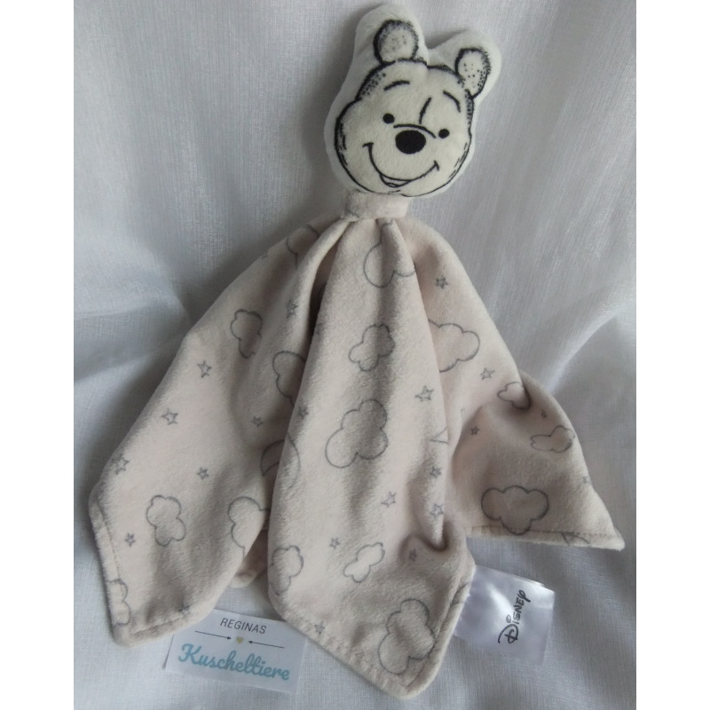 Disney - Schmusetuch - Winnie Pooh - hellrosa, creme - ca. 39 cm x ca. 38 cm groß