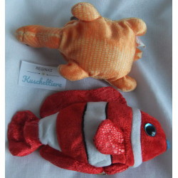 Ty - zwei Plüschtier - Vintage - Schildkröte Peekaboo und Clownfisch Jester