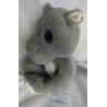 Sunkid - Plüschtier Nilpferd mit großen Glitzeraugen - grau, weiß, blau - ca. 30 cm groß - Schlenker