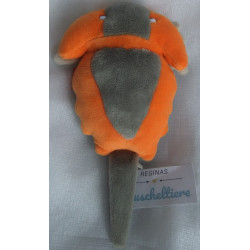 Sigikid - Plüschtier - Bayreuth Landesgartenschau 2016 - Urzeitfossilie Schuppenschubi - orange, grau - ca. 15 cm lang