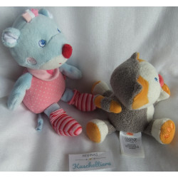 Haba - zwei Plüschtiere - Maus Merle und Katze Lucy