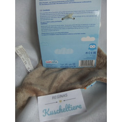 Baby Nova - Novatex GmbH - Schmusetuch Bär - creme, braun, hellblau mit bunten Punkten - ca. 22 cm lang