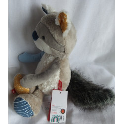 Sigikid - Kuscheltier Spieltier -Patchwork Sweety Waschbär - ca. 34 cm groß - Schlenker