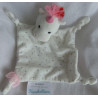 Spiegelburg - BabyGlück - Schmusetuch Einhorn weiß mit grauen Motiven, bunte Mähne - ca. 23 cm lang