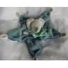 Beauty Baby - Müller - Schmusetuch Deluxe - Elefant mit Rasselgeräusch - grau, türkis, blau - ca. 30 cm lang