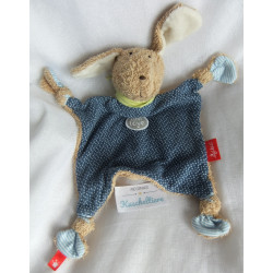 Sigikid - Schmusetuch - Hund der blaue Fips mit Halstuch - braun, blau, weiß - ca. 27 cm groß