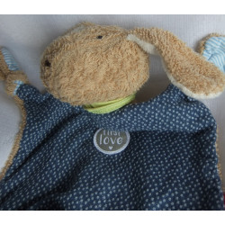 Sigikid - Schmusetuch - Hund der blaue Fips mit Halstuch - braun, blau, weiß - ca. 27 cm groß
