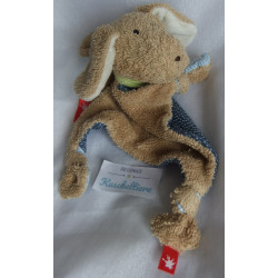 Sigikid - Schmusetuch - Hund der blaue Fips mit Halstuch - braun, blau, weiß - ca. 27 cm groß