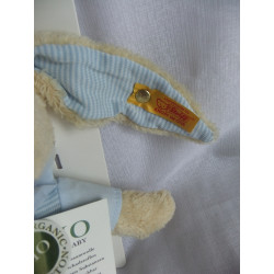 Steiff - Plüschtier - Hase Hoppel mit Halstuch - blau - ca. 20 cm groß - Schlenker